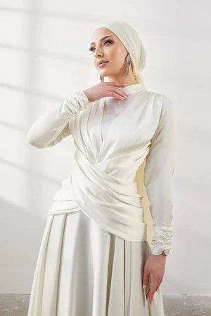 Şule Tesettür Abiye - FioraofDress - tesettur - abiye - 42 - Ekru - hijab - evening - dress