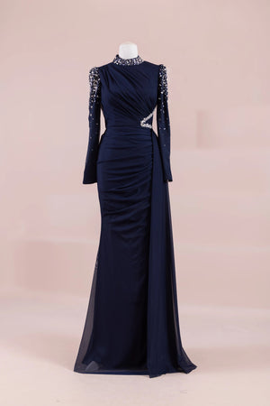 Syima Tesettür Abiye - FioraofDress - tesettur - abiye - lacivert - 38 - hijab - evening - dress