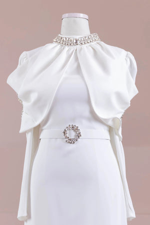 Tilu Tesettür Abiye - FioraofDress - tesettur - abiye - Beyaz - 38 - hijab - evening - dress