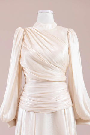 Vela Tesettür Abiye - FioraofDress - tesettur - abiye - Taş Renk - 38 - hijab - evening - dress