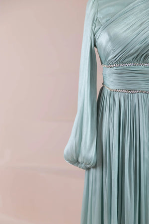 Zafira Tesettür Abiye - FioraofDress - tesettur - abiye - mint yeşili - 38 - hijab - evening - dress