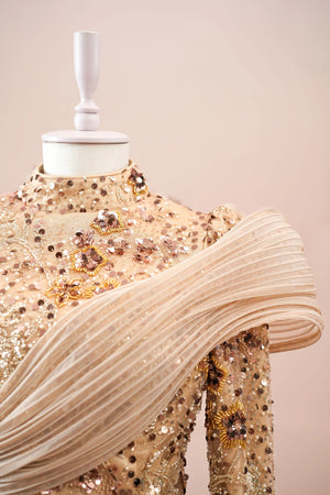 Zerra Tesettür Abiye - FioraofDress - tesettur - abiye - GOLD - 38 - hijab - evening - dress