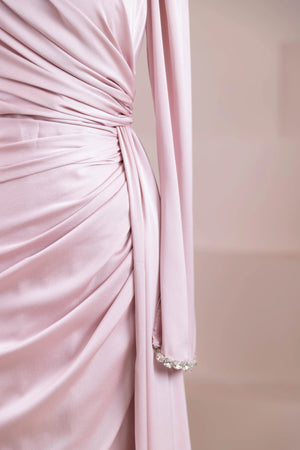 Ziri Tesettür Abiye - FioraofDress - tesettur - abiye - Pudra - 36 - hijab - evening - dress