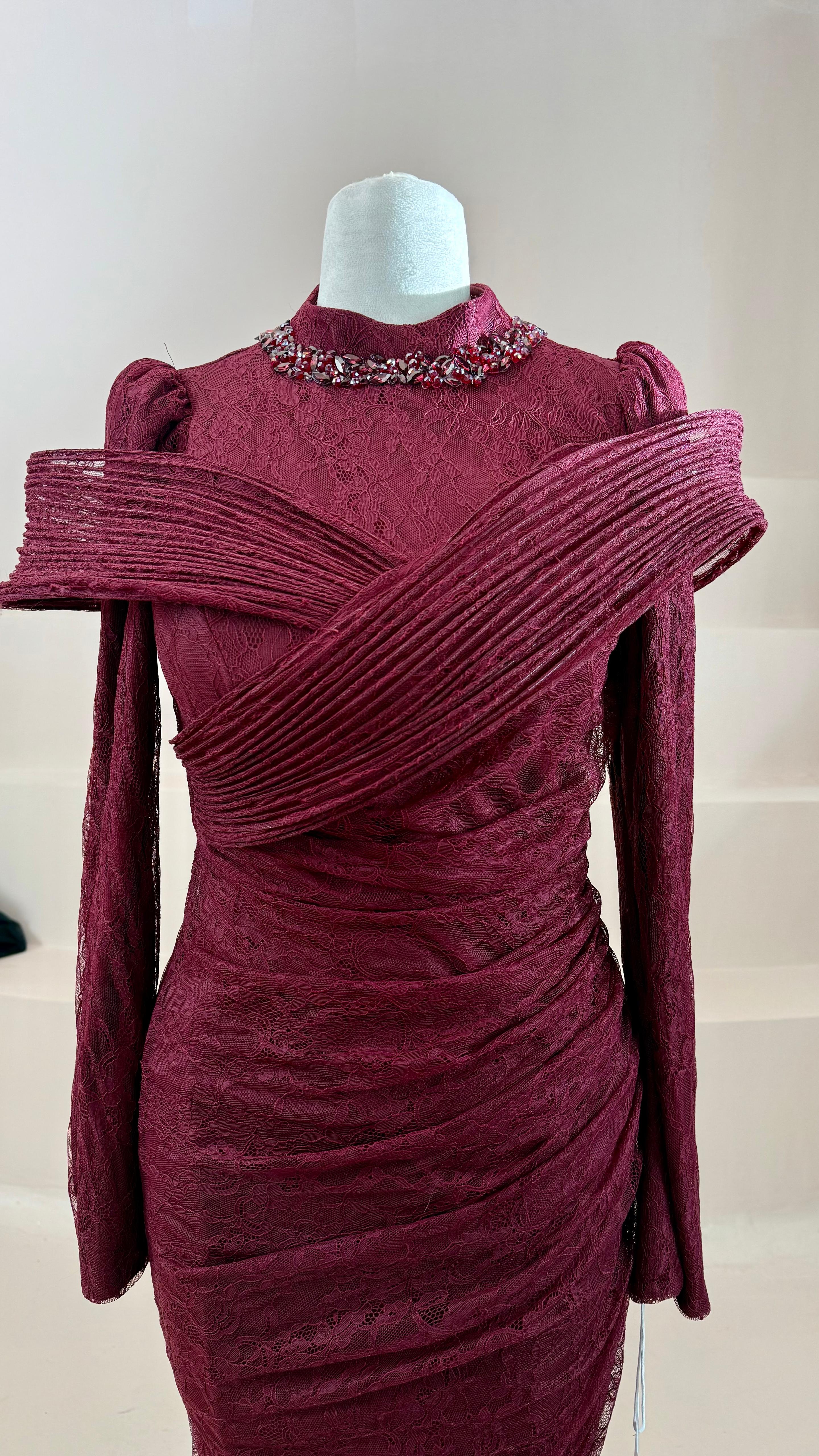 Charm Dantelli Tesettür Abiye.