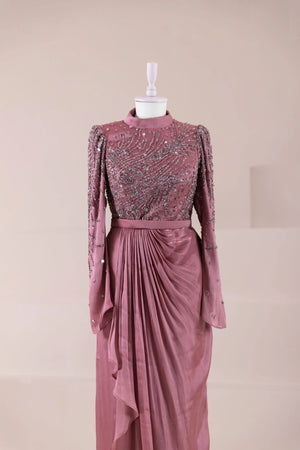 Ahenk Tesettür Abiye - FioraofDress - tesettur - abiye - Berry - 38 - hijab - evening - dress