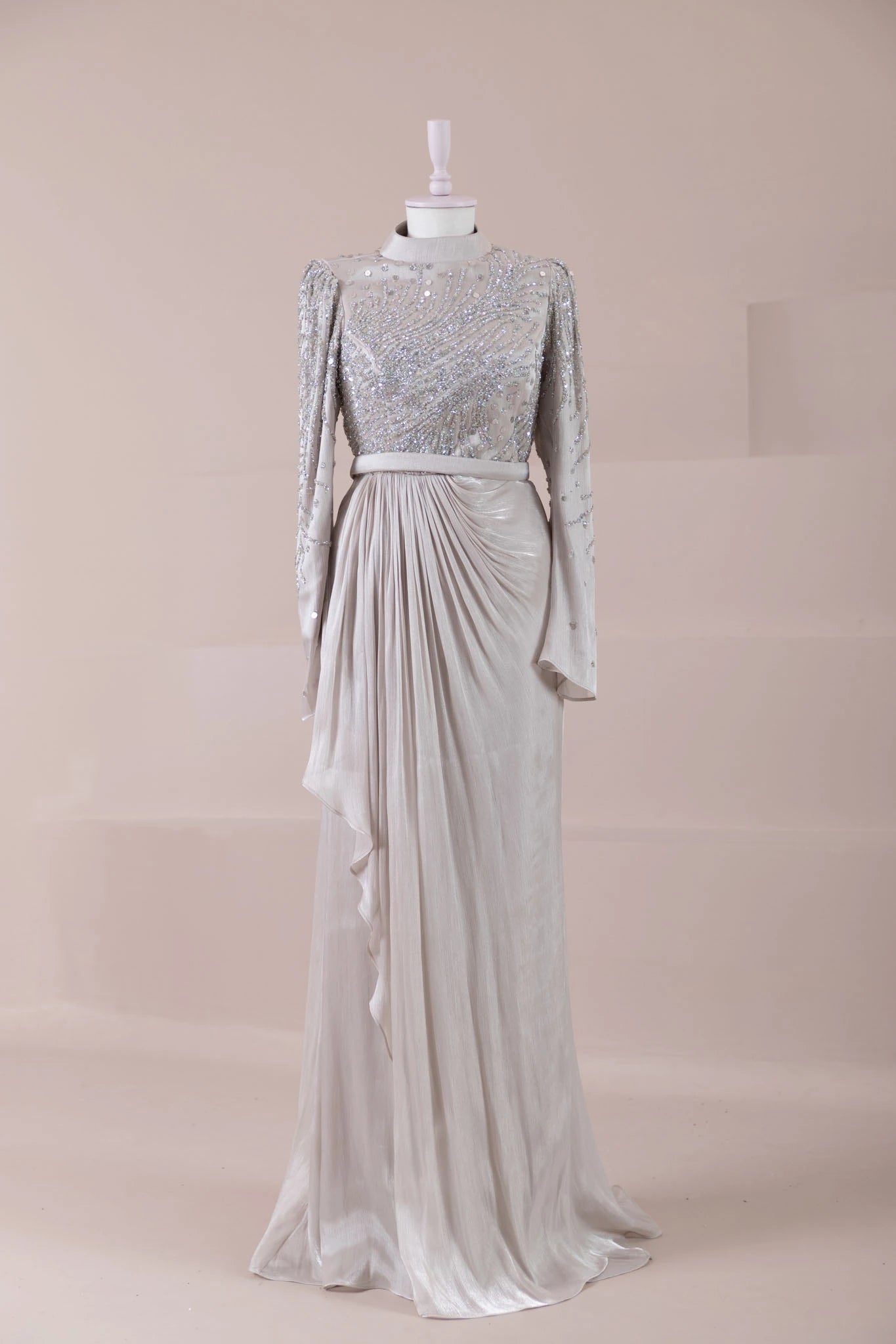 Ahenk Tesettür Abiye - FioraofDress - tesettur - abiye - BEJ - 38 - hijab - evening - dress