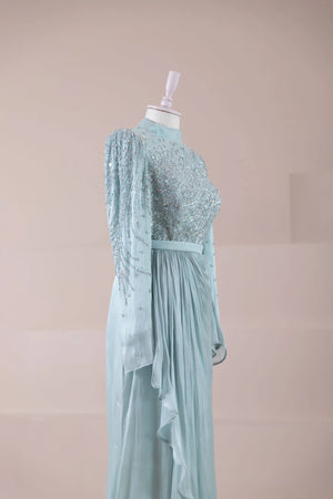 Ahenk Tesettür Abiye - FioraofDress - tesettur - abiye - mint - 38 - hijab - evening - dress