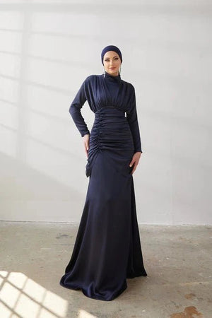 Ahla Tesettür Abiye - FioraofDress - tesettur - abiye - 42 - LACİVERT - hijab - evening - dress