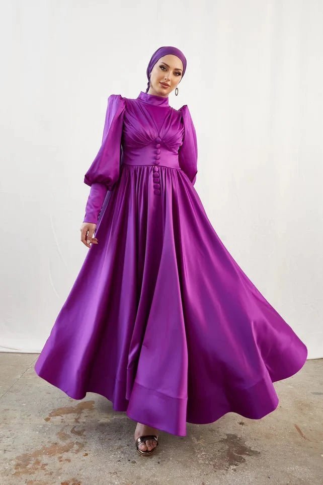 Alara Fuşya Tesettür Abiye - FioraofDress - tesettur - abiye - 44 - FUŞYA - hijab - evening - dress