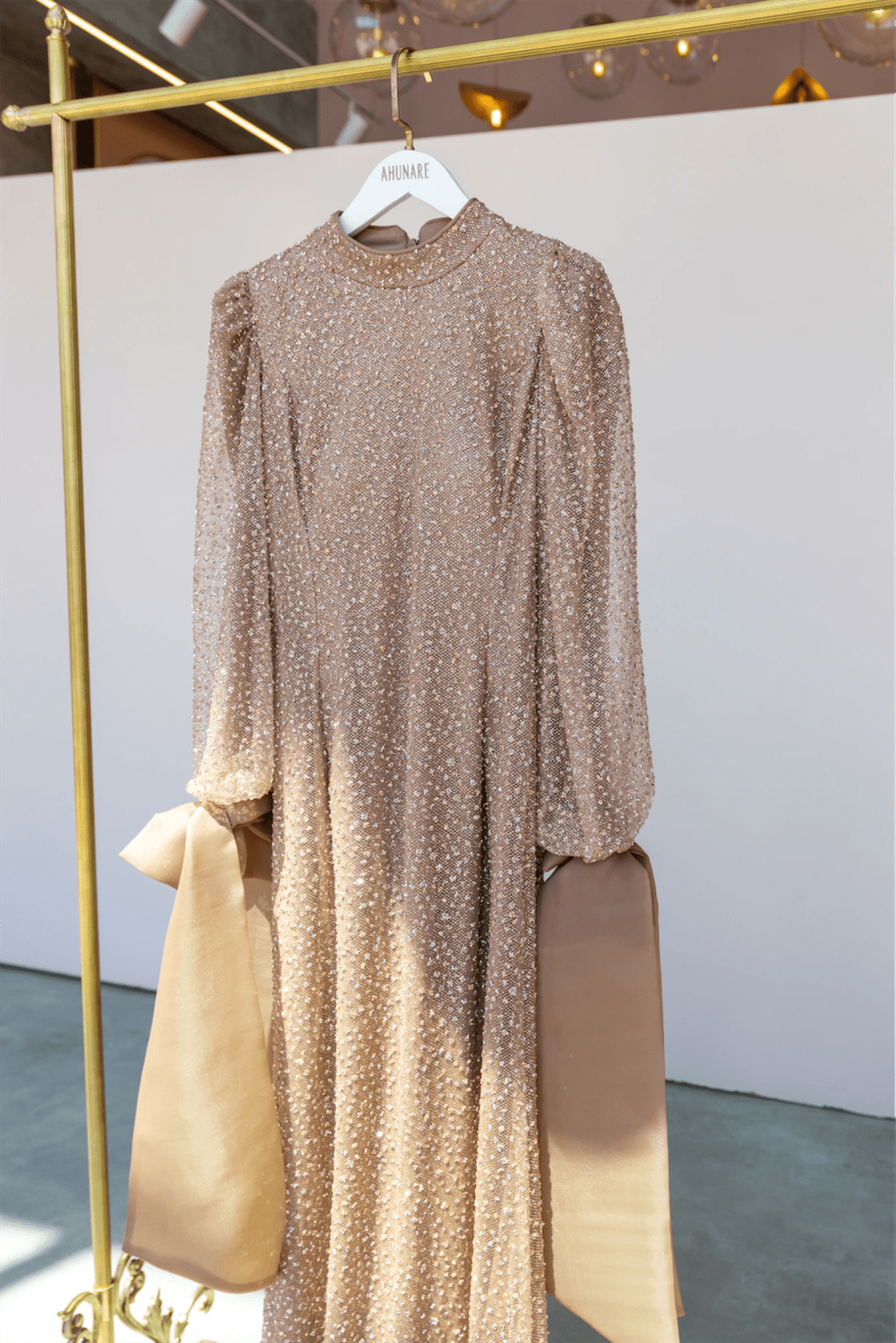 Alina Tesettür Abiye - FioraofDress - tesettur - abiye - 48 - GOLD - hijab - evening - dress