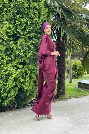 Almira Vişne Çürüğü Tesettür Abiye - FioraofDress - tesettur - abiye - 42 - VİŞNE ÇÜRÜĞÜ - hijab - evening - dress