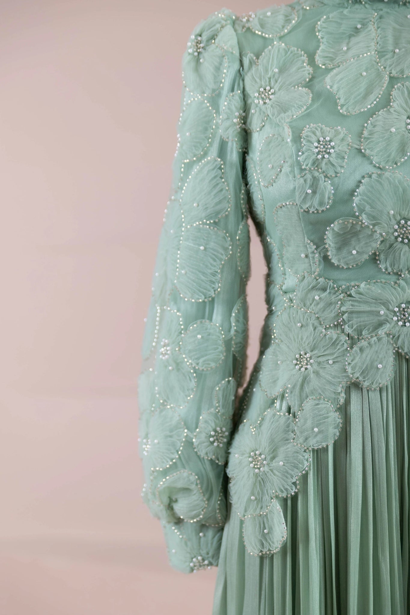 Alora Tesettür Abiye - FioraofDress - tesettur - abiye - mint yeşili - 38 - hijab - evening - dress