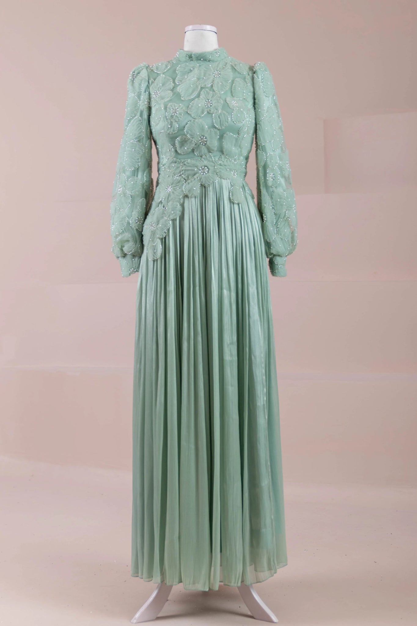 Alora Tesettür Abiye - FioraofDress - tesettur - abiye - mint yeşili - 38 - hijab - evening - dress