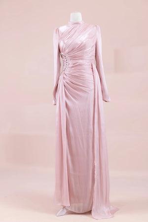 Amaris Tesettür Abiye - FioraofDress - tesettur - abiye - Pudra - 38 - hijab - evening - dress