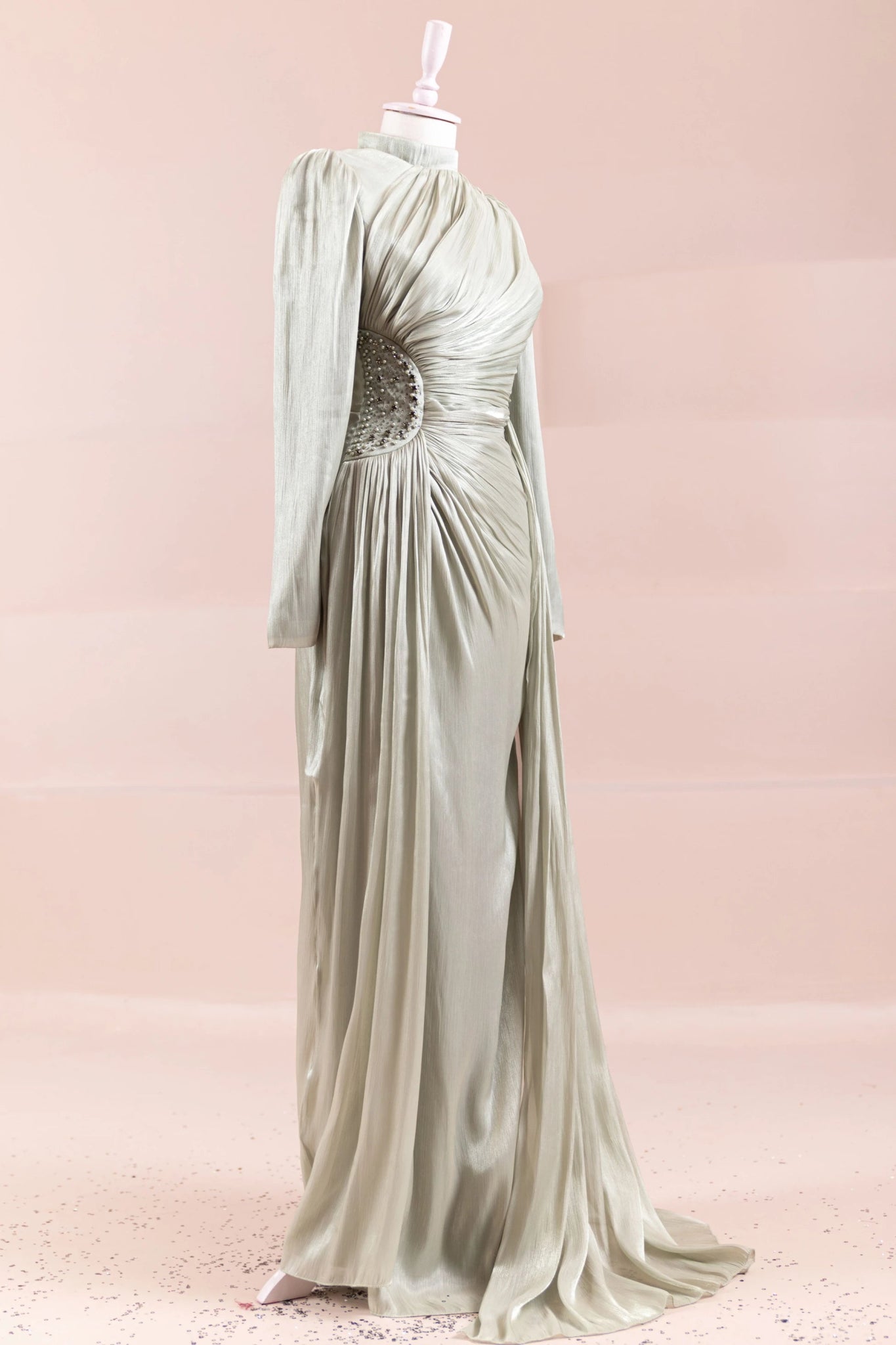 Amaris Tesettür Abiye - FioraofDress - tesettur - abiye - mint yeşili - 38 - hijab - evening - dress