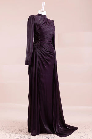 Amaris Tesettür Abiye - FioraofDress - tesettur - abiye - Ametist Moru - 38 - hijab - evening - dress