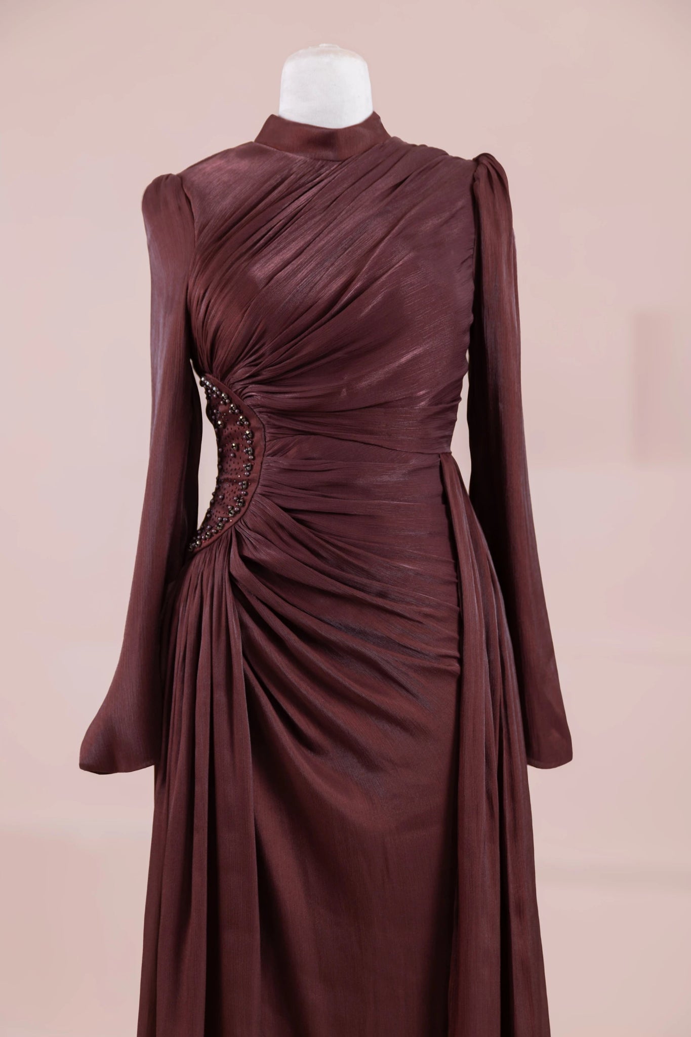 Amaris Tesettür Abiye - FioraofDress - tesettur - abiye - bery burgundy - 38 - hijab - evening - dress