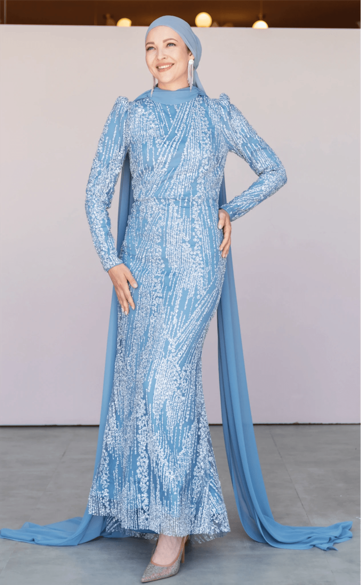 Ambra Tesettür Abiye - FioraofDress - tesettur - abiye - 44 - Mavii - hijab - evening - dress