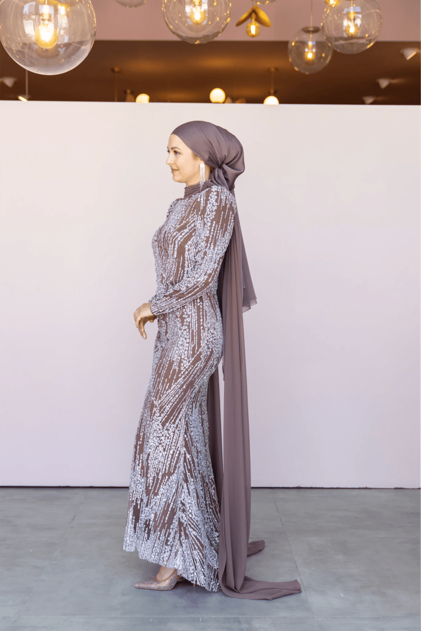 Ambra Tesettür Abiye - FioraofDress - tesettur - abiye - 44 - Kahve - hijab - evening - dress