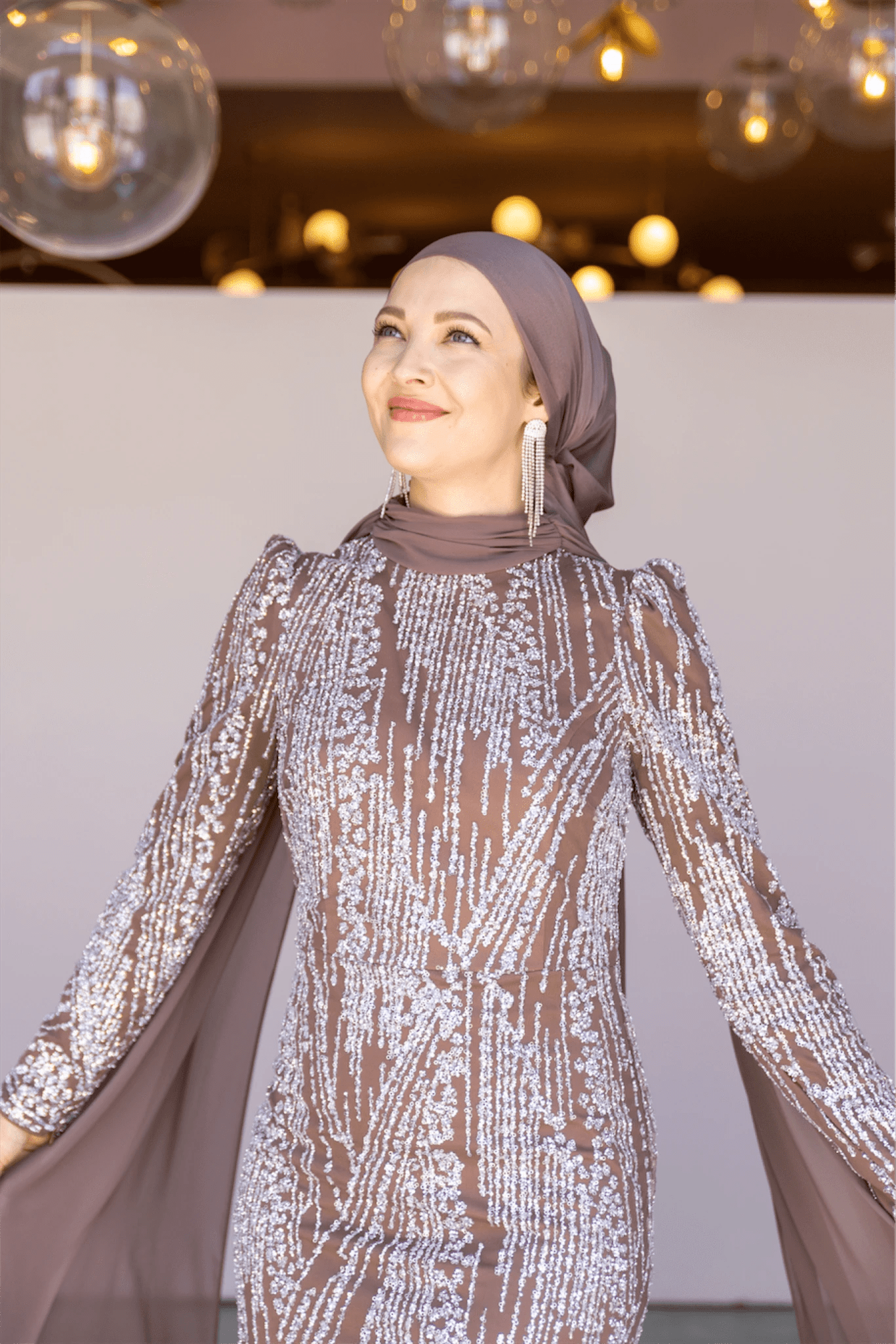 Ambra Tesettür Abiye - FioraofDress - tesettur - abiye - 44 - Kahve - hijab - evening - dress