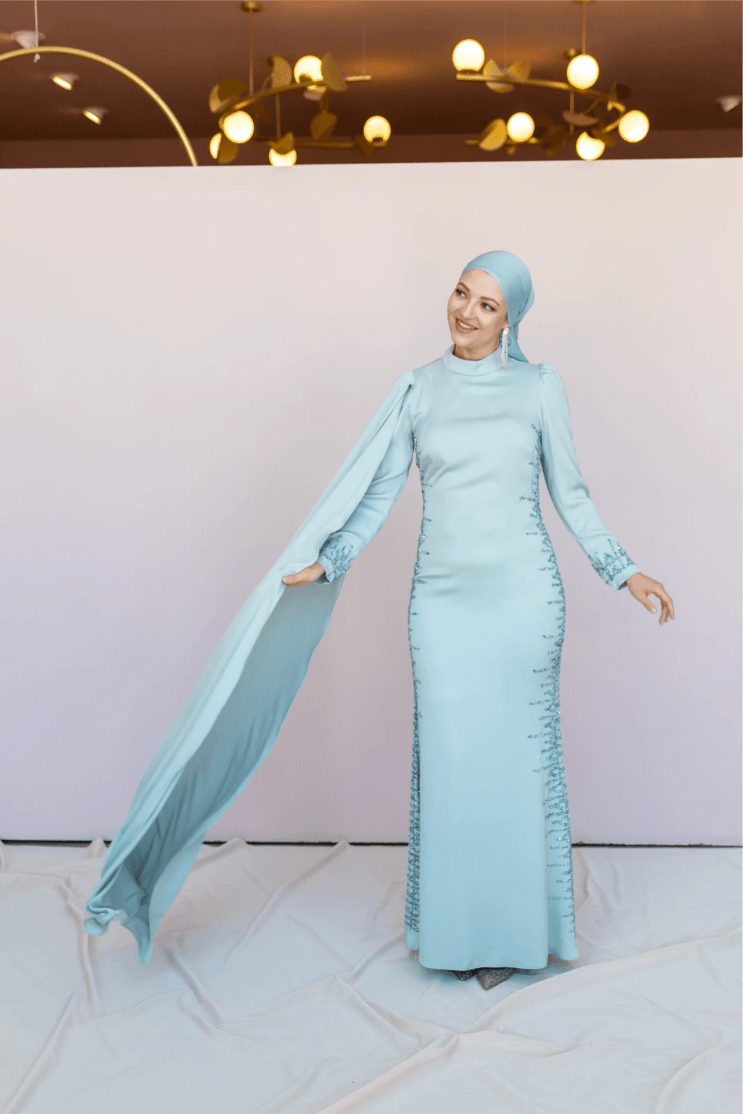 Anetta Tesettür Abiye - FioraofDress - tesettur - abiye - 46 - Su Yeşili - hijab - evening - dress