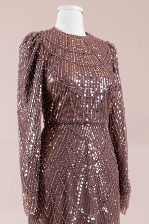 Arde Tesettür Abiye - FioraofDress - tesettur - abiye - Mocha - 38 - hijab - evening - dress