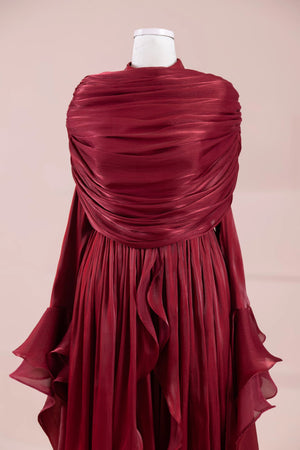 Aréa Tesettür Abiye - FioraofDress - tesettur - abiye - BORDO - 38 - hijab - evening - dress