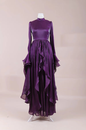 Aréa Tesettür Abiye - FioraofDress - tesettur - abiye - Ametist Moru - 38 - hijab - evening - dress