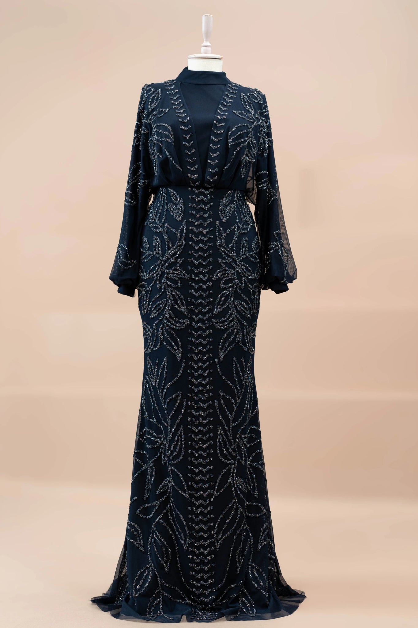 Asel Tesettür Abiye - FioraofDress - tesettur - abiye - LACİVERT - 38 - hijab - evening - dress