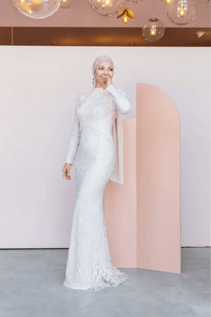 Asilen Tesettür Abiye - FioraofDress - tesettur - abiye - 44 - Taş - hijab - evening - dress