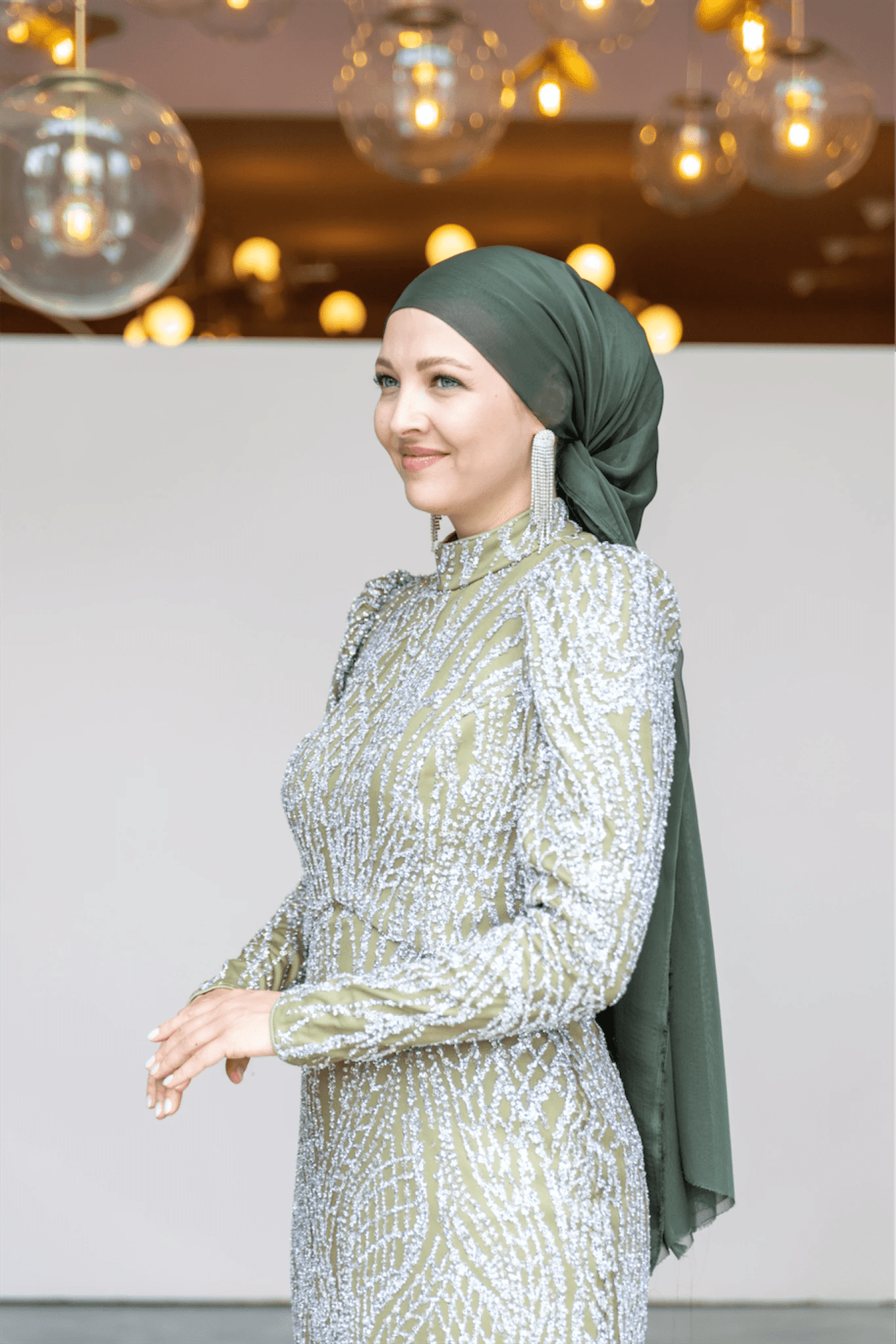 Asilen Tesettür Abiye - FioraofDress - tesettur - abiye - 44 - Yağı Yeşil - hijab - evening - dress