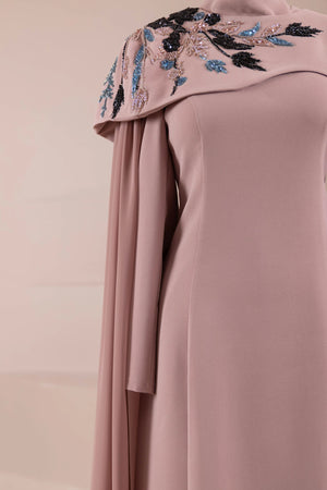 Asilta Tesettür Abiye - FioraofDress - tesettur - abiye - Gül Kurusu - 38 - hijab - evening - dress