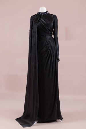 Aven Tesettür Abiye - FioraofDress - tesettur - abiye - Siyahh - 38 - hijab - evening - dress