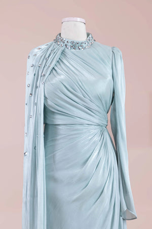 Aven Tesettür Abiye - FioraofDress - tesettur - abiye - mint yeşili - 38 - hijab - evening - dress