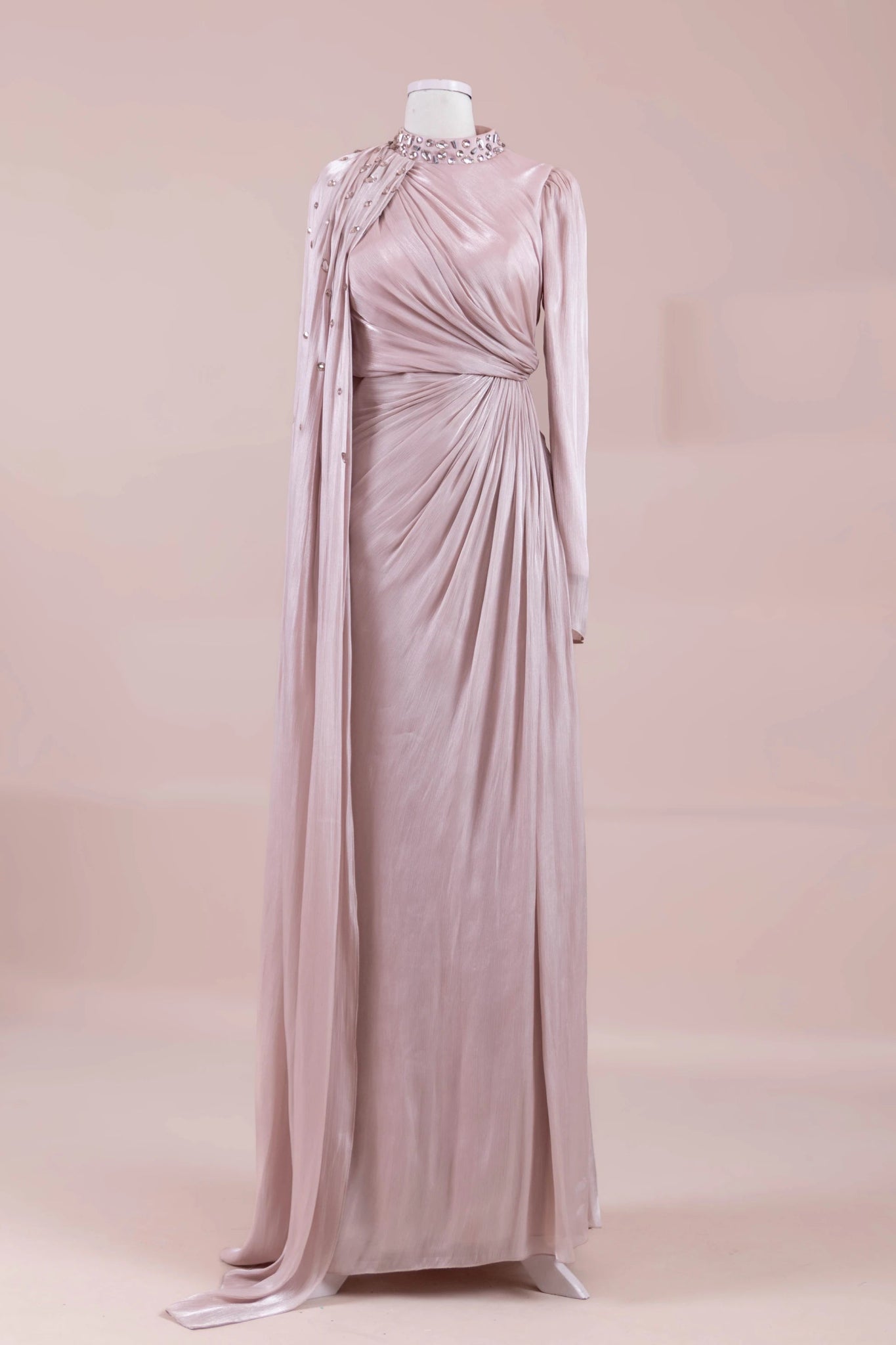 Aven Tesettür Abiye - FioraofDress - tesettur - abiye - Pudra - 38 - hijab - evening - dress