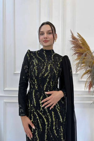 Aybike Tesettür Abiye - FioraofDress - tesettur - abiye - YEŞİL - 38 - hijab - evening - dress