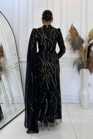 Aybike Tesettür Abiye - FioraofDress - tesettur - abiye - YEŞİL - 38 - hijab - evening - dress