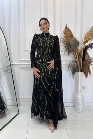 Aybike Tesettür Abiye - FioraofDress - tesettur - abiye - YEŞİL - 38 - hijab - evening - dress