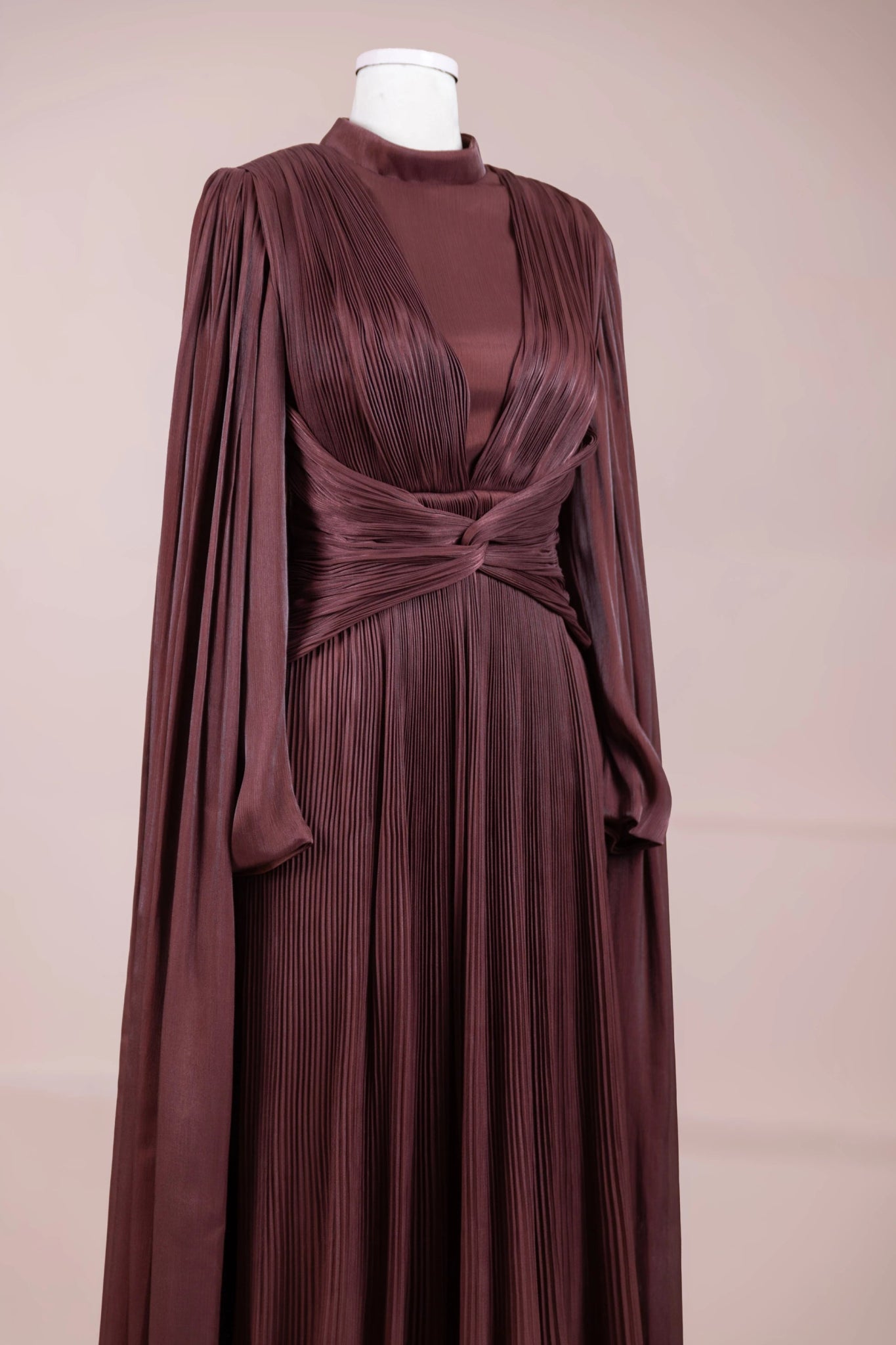 Ayrez Tesettür Abiye - FioraofDress - tesettur - abiye - bery burgundy - 38 - hijab - evening - dress