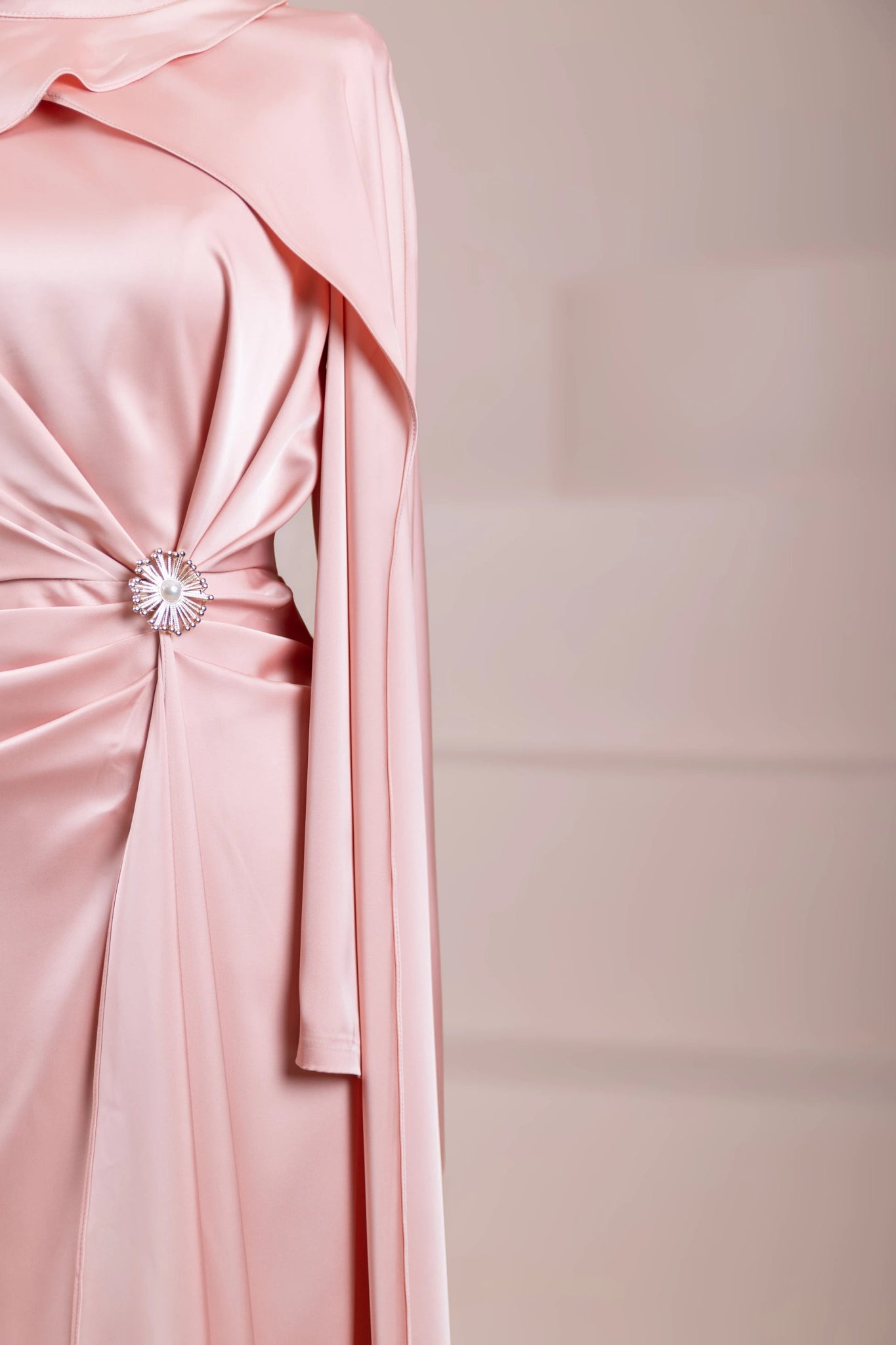 Ayza Tesettür Abiye - FioraofDress - tesettur - abiye - Pudra - 38 - hijab - evening - dress