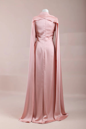 Ayza Tesettür Abiye - FioraofDress - tesettur - abiye - Pudra - 38 - hijab - evening - dress