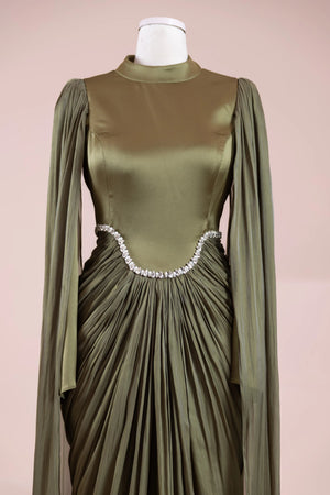 Belin Tesettür Abiye - FioraofDress - tesettur - abiye - Çimen yeşili - 36 - hijab - evening - dress