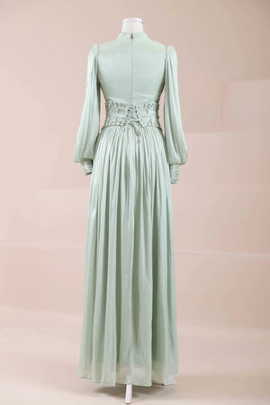 Belora Tesettür Abiye - FioraofDress - tesettur - abiye - mint - 38 - hijab - evening - dress