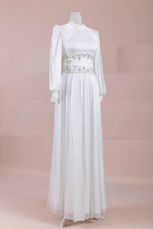 Belora Tesettür Abiye - FioraofDress - tesettur - abiye - Beyaz - 38 - hijab - evening - dress