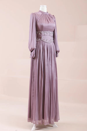 Belora Tesettür Abiye - FioraofDress - tesettur - abiye - MOR - 38 - hijab - evening - dress