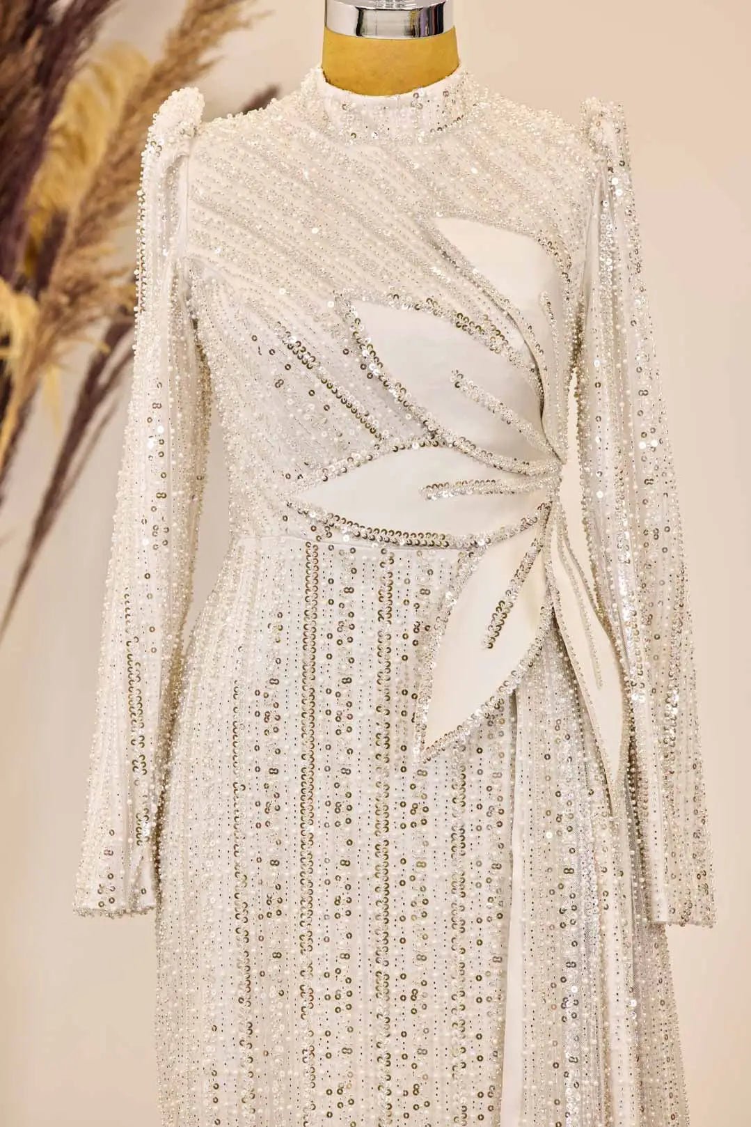 Berguzar Tesettür Abiye - FioraofDress - tesettur - abiye - bejj - 38 - hijab - evening - dress