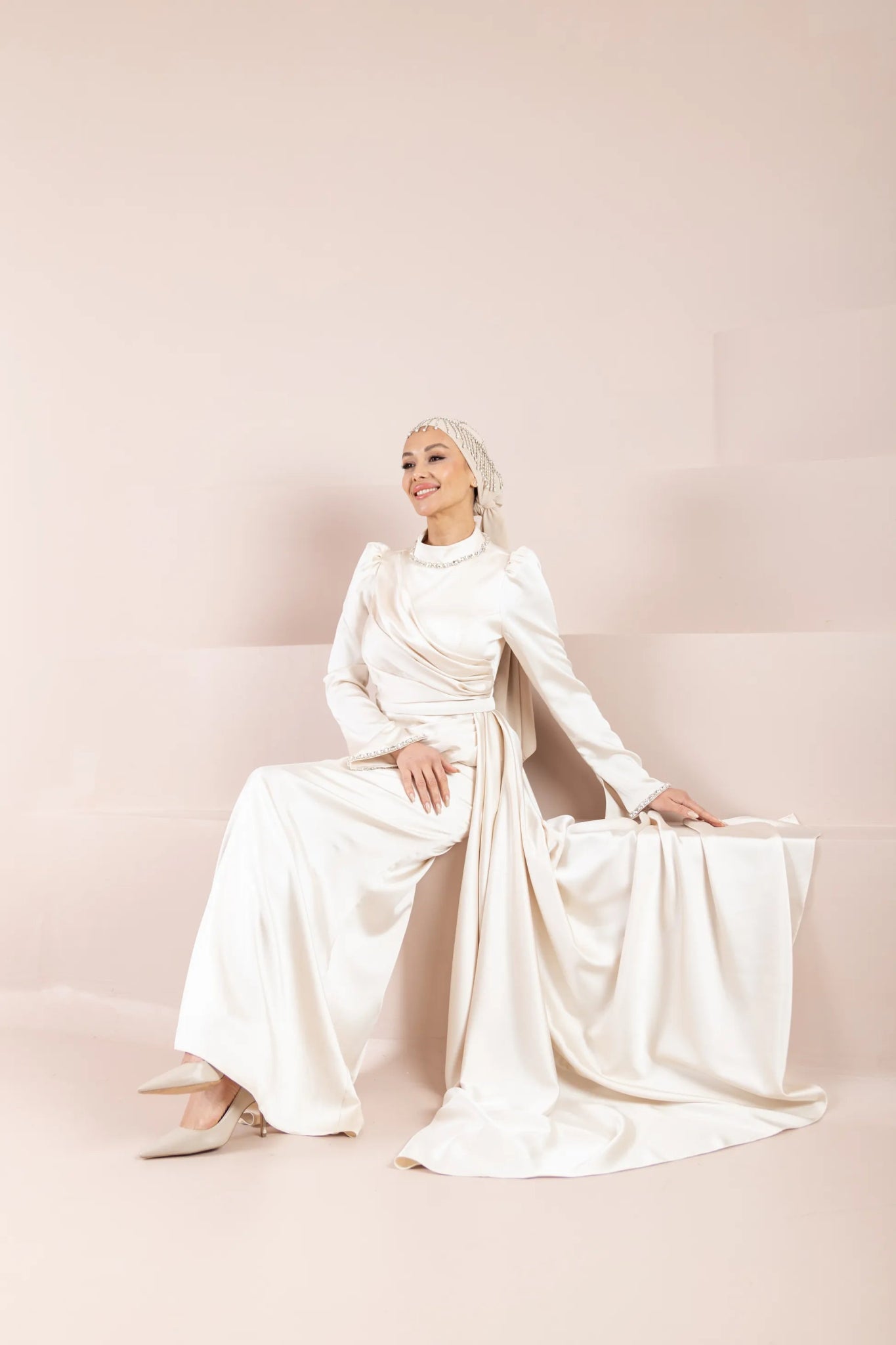 Beril Tesettür Abiye - FioraofDress - tesettur - abiye - bejj - 38 - hijab - evening - dress