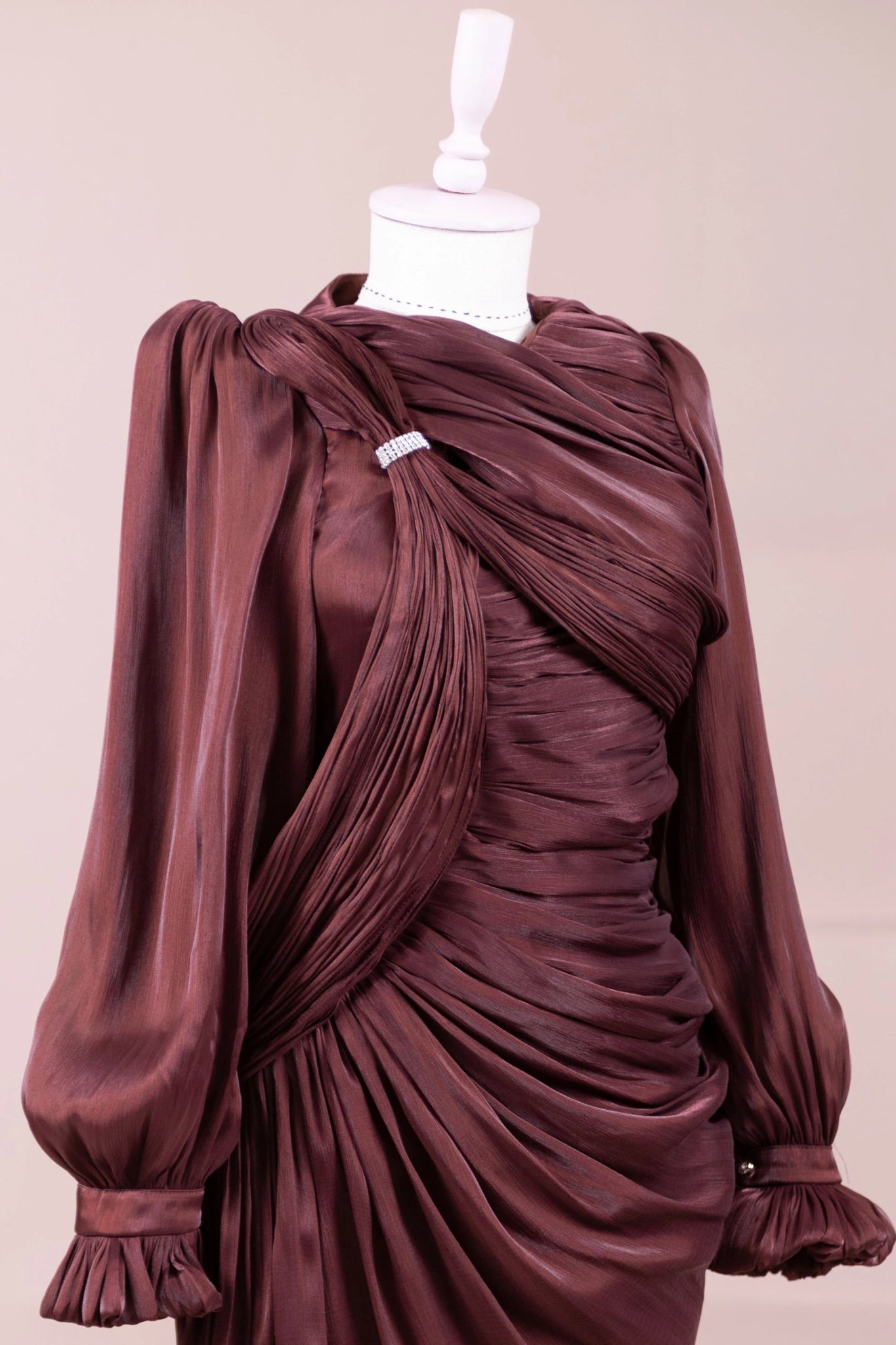 Bloom Tesettür Abiye - FioraofDress - tesettur - abiye - bery burgundy - 38 - hijab - evening - dress