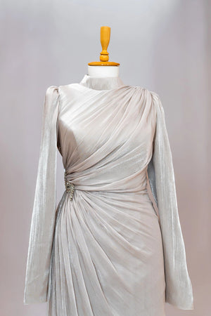 Camellia Tesettür Abiye - FioraofDress - tesettur - abiye - Ekru - 38 - hijab - evening - dress