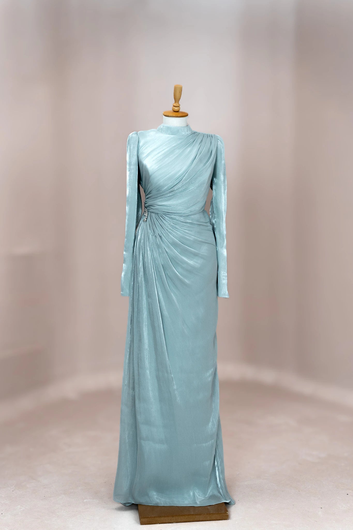 Camellia Tesettür Abiye - FioraofDress - tesettur - abiye - mint - 38 - hijab - evening - dress